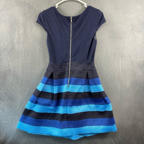 Teeze Me Awning Stripes Skater Dress Small Textured Thick Heavyweight  - Picture 2 of 7