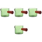  4 Pieces Milch Schäumende Tasse Milchflasche Glas Glasmilchkrug Milchbehälter