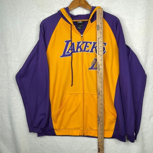 Los Angeles Lakers NBA Adidas Full Zip Up Hoodie/Jacket Mens Medium - Picture 10 of 16