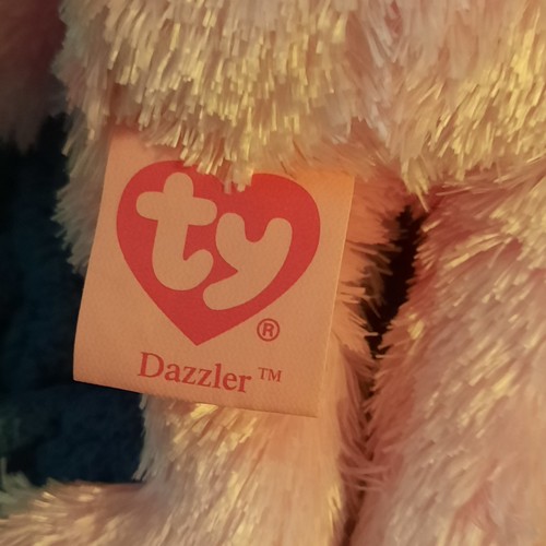 Ty Pinkys DAZZLER Teddybear "Sure Pinkmendous" Metal Clip Keychain MWMT - Picture 5 of 5