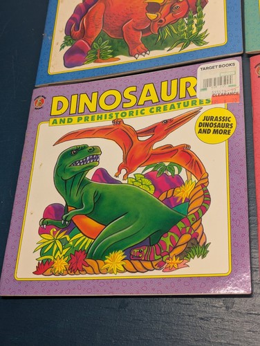 4 DINOSAURS 1993 Honey Bear Books PREHISTORIC CREATURES Michael Teitelbaum (Cf) - Picture 5 of 9