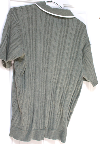 Men’s American Eagle Short Sleeve Shirt, Collar, Ribbed, Size L - Picture 2 of 2