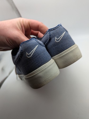 Nike GTS Canvas Vintage Blue Check Tennis Casual Trainers Sneaker Womens UK 5 - Picture 4 of 13