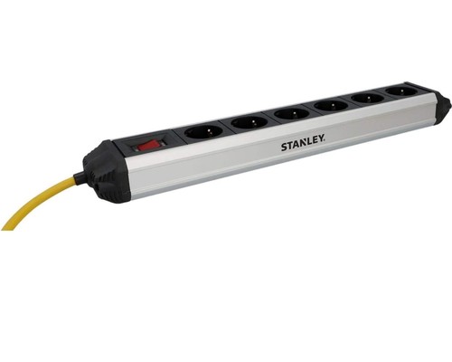 Stanley ALU Multiprise 6 Prises avec Interrupteur IP20 3m Câble Multiprise - Photo 5/10
