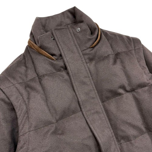 Chaqueta de Plumón Loro Piana Mezcla Cachemira Marrón Talla M De Japón - Imagen 13 de 24