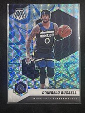 2020-21 Panini Mosaic #147 D'Angelo Russell Mosaic Reactive Blue Prizm T'wolves