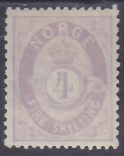 NORGE - 1872 - POSTHORN - DEFINITIVE ISSUE - Mi.: 19 - *MLH* - Picture 1 of 2