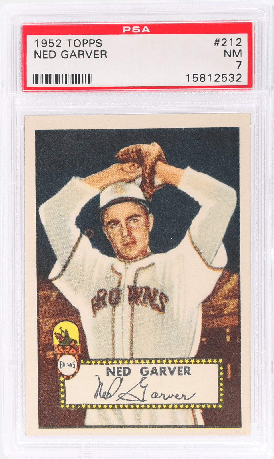 1952 Topps Ned Garver #212 PSA 7