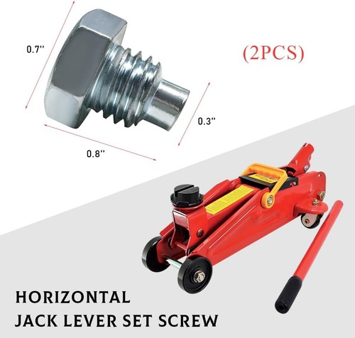 2 PZ Bulloni Maniglia Jack Pavimento Auto, 3 Ton 4 Orizzontali 2 PZ, Argento - Foto 2 di 6