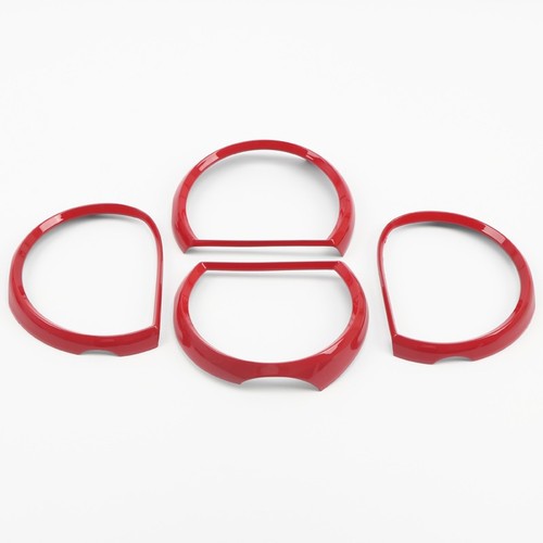 for Dodge Challenger 2015-2019 Red Front Head Light Lamp Decorative Cover 4pcs - Picture 4 of 6