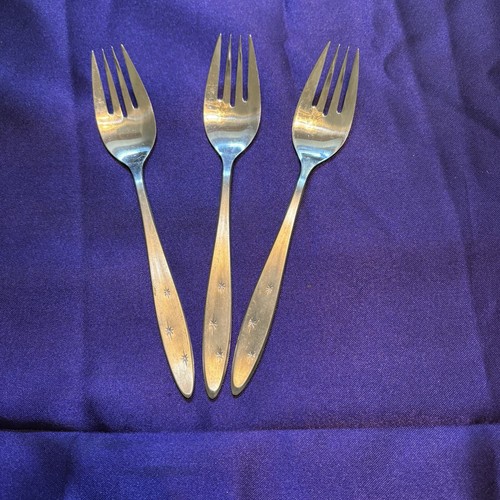 Vintage 1950’s Stylecraft Flatware Starburst Stainless Steel Mix Set 36 Pieces - Picture 11 of 17
