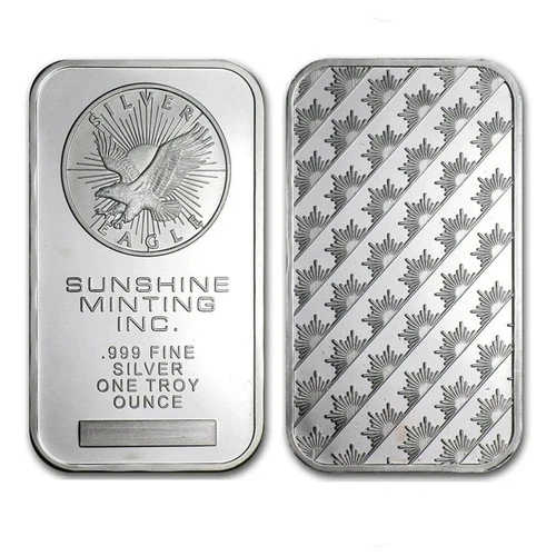 1 oz Sunshine Minting Silver Bar – . Sealed Bullion – Troy Ounce