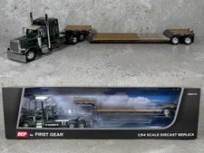 1/64 Peterbilt 379 W/ Fontaine Renegade Lowboy Gray/Black/Lime