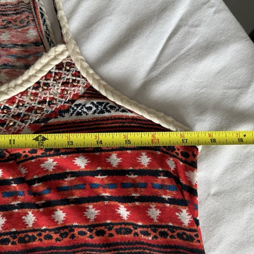 Lucky Brand Maxi Dress Size M Sleeveless Southwestern Aztec Country Rodeo Preppy - Picture 16 of 18