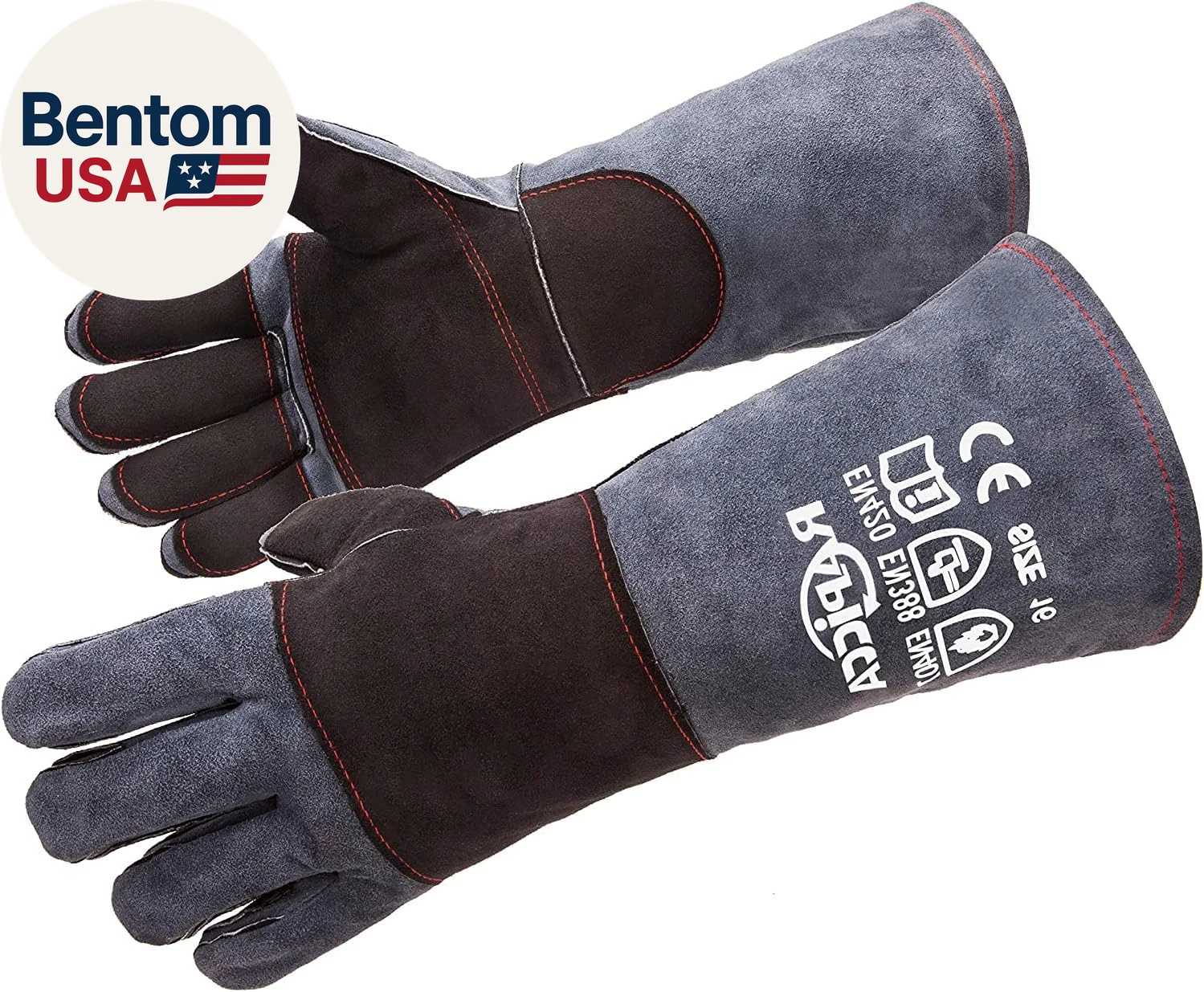 Fireplace Gloves Fire Heat Resistant: Dark-Grey 16IN 932℉ - Fireproof Leather fo
Opens in a new wind