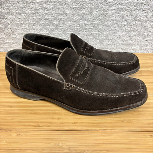 Bruno Magli Suede Loafers - Brown Men’s size 9.5 - Picture 1 of 10