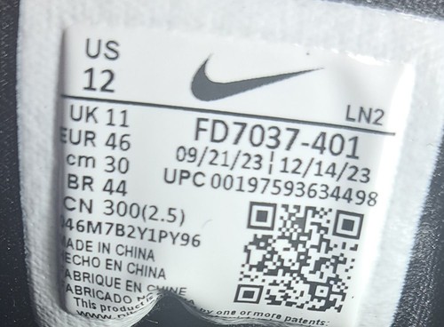 Men Nike Alpha Menace 4 Pro Football Cleats Navy FD7037-401 Size 12 New No Box - Picture 12 of 12