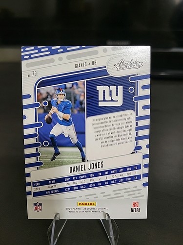 2024 Panini Absolute Daniel Jones Red Squares /499 - Picture 2 of 2