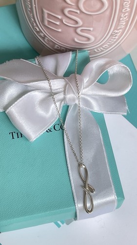 Tiffany & Co. Elsa Peretti Alphabet Letter F Pendant in Silver 16” NEW $450 - Picture 5 of 14