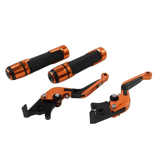 Klappbare Kupplungshebel Bremsehebel Lenkergriffe Sets für Honda CBR600RR Orange - Picture 4 of 10