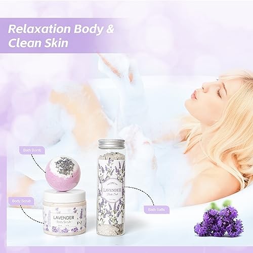 Spa Gifts Set, 11 Pcs Bath Gift Set for Women, Relaxing Spa Gifts, Lavender - Picture 4 of 7