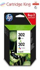 Oryginalny HP 302 2-pak czarny/trójkolorowy oryginalny atrament combo pakiet X4D37AE do Offi