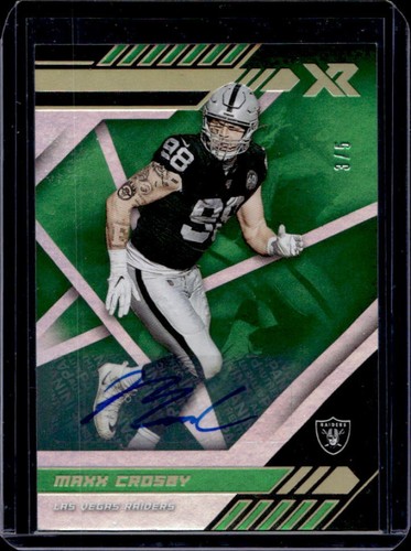 2020 Panini XR Maxx Crosby Auto Green #3/5 Raiders - Picture 1 of 2