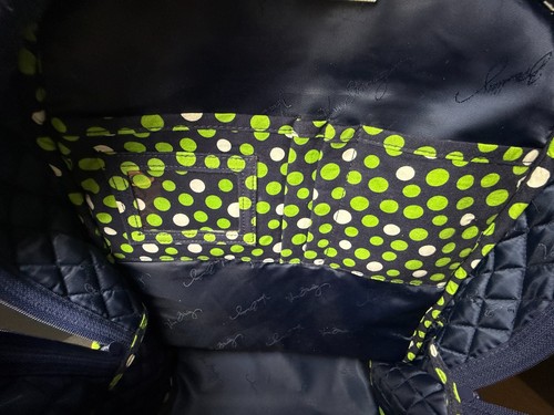 Zaino campus Vera Bradley LUCKY DOTS blu navy verde bianco - Foto 9 di 16