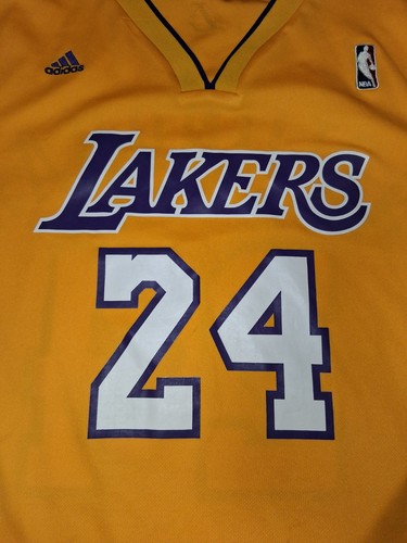 Adidas Herren NBA Trikot gelb Größe XL Los Angeles Lakers #24 - Bild 3 von 8