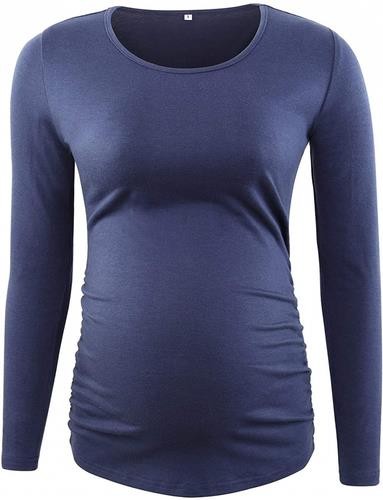 L MUSTER Damen Umstandstops kurz & langarm Medium, Y-marineblau 08 - Bild 2 von 4