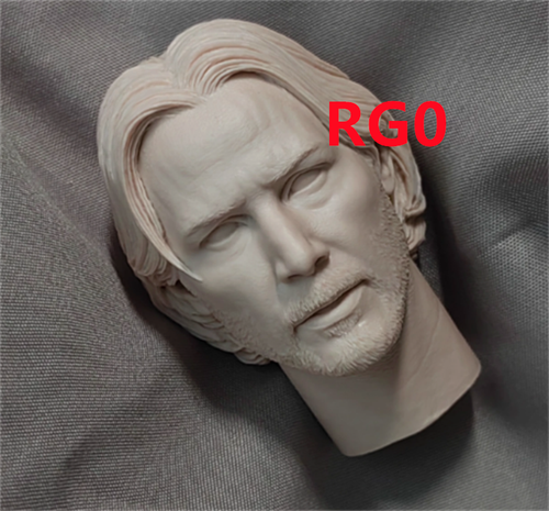Escultura blanca tallada cabeza Keanu Reeves 1/6 sin pintar para figura masculina de 12"" - Imagen 5 de 5