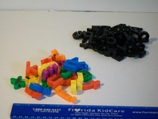Lot Of Magnetic Alphabet Letters AS IS" 2 black sets, 1 mutlicolored