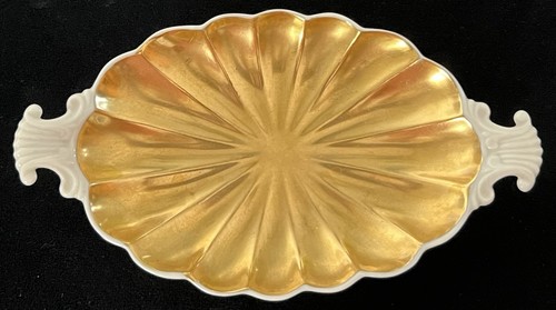 Einzigartiges Paar ~ Lenox ovale Seifen-/Süßigkeiten-/Schmuckschalen ~ sehr verziert ~ 24K Gold bedeckt - Bild 2 von 7