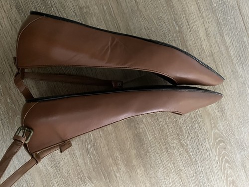 Brooks Brothers Genuine Leather Size 7 Women’s Flat Shoes Brown - Picture 5 of 7