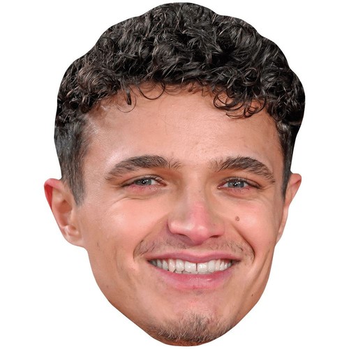 Lando Norris (Goatee) Celebrity Mask, Flat Card Face, Fancy Dress Mask - Bild 1 von 6