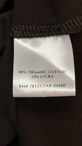 Eileen Fisher T-shirt donna manica lunga cotone biologico piccolo marrone - Foto 5 di 6
