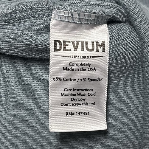 Devium Sweatshirt Mens XL Greyish Blue Lookout Heritage Thermal Henley Stretch - Picture 6 of 8