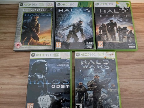 Halo 5 Game Bundle Halo 3 4 Reach ODST Wars For Microsoft Xbox 360