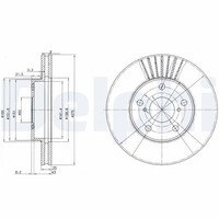 2X Delphi Bremsscheibe BG3856 FüR Toyota