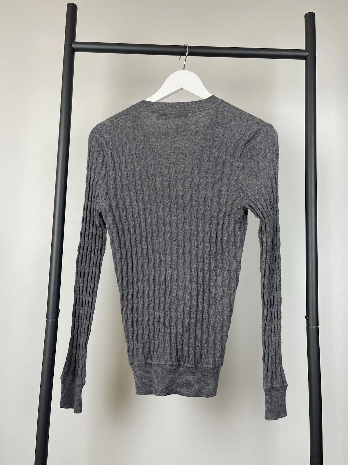 Miu Miu by Prada Women's Wool Knit Pleated Cardigan size 44 US 8