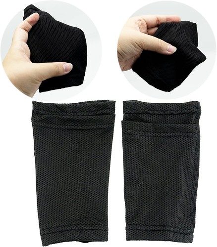 Football Shin Guards, Shin Guards Pads + High Elastic Sleeves, Youth Boys Girls - Picture 3 of 7