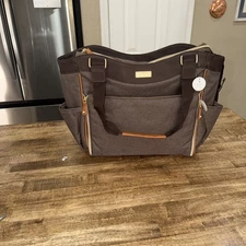 Carter’s Diaper Bag Tote – Brown Nylon Shoulder Bag With Pockets NWT