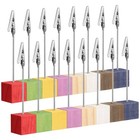  16pcs hölzerne Basis Place Kartenhalter Tabletop Photo Clips Memo Halter