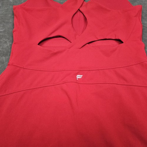 Fabletics Dress Womens Small Red Athletic Activewear Built-In Shorts Pocket - Picture 3 of 8