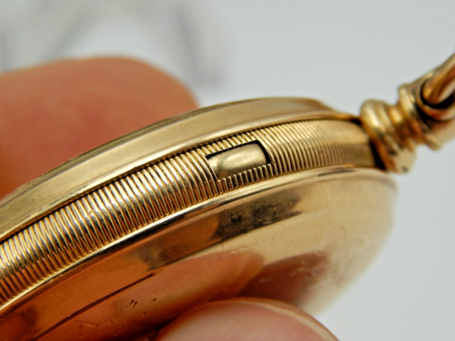 Antique Chronograph Waltham Gold Hunting Case Pocket watch Rare Hillside 14S - Picture 4 of 22