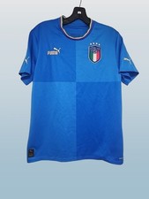 Pre-Owned Puma Italia Italy 2022/23 Kids Size XL Soccer Blue Azzurri Jersey