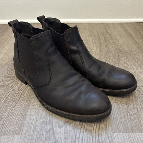 Nordstrom Hombres Tienda Talla 10 Gavin Chelsea Botas Impermeables Cuero Marrón EU 44 - Imagen 1 de 11