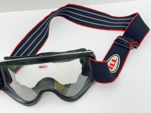 BELL Motorcycle Goggles Black & Red Used Condition MX BMX Racing Strap Helmet - Picture 3 of 6