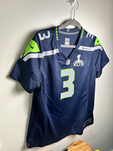 Nike On Field Seattle Seahawks Super Bowl Russell Wilson #3 Jersey – Women’s XL - Picture 1 of 10