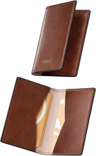 Leather Business Card Holder 2 Sided Slim Business Name Card Organizer for Men o